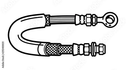 Flexible hydraulic hose pipe.