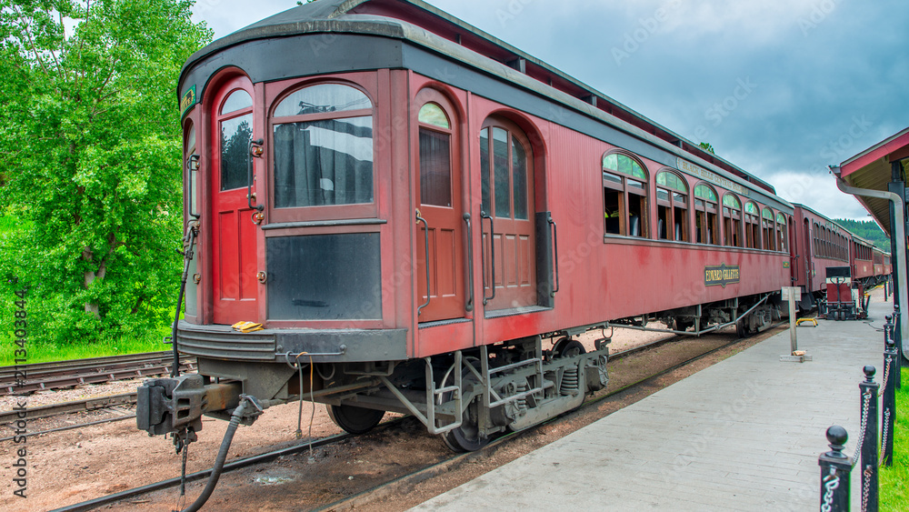 Obraz premium Keystone, South Dakota - July 4, 2019: The famous 1880 train
