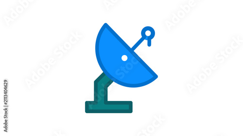 Satellite dish communication receiver technology concept