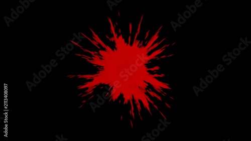 a blood splash splatters
