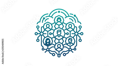 Foto People Network Connection Teamwork Concept.