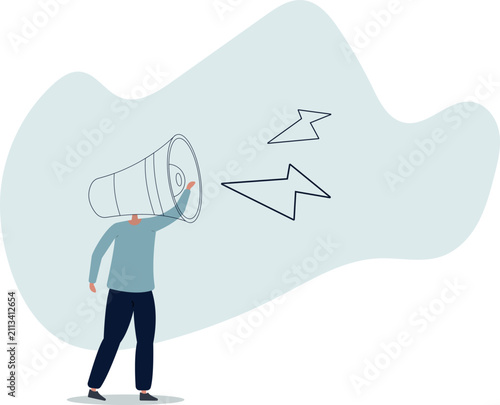 Fotografie Complain on everything, blame other people, negative feedback, furious anger boss complainer or displeased manager concept