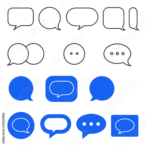 Speech Bubble and Conversation Icons Collection