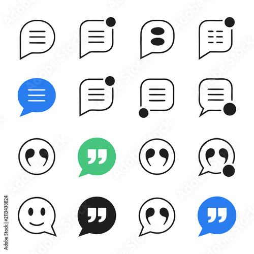 Chat and Messaging Bubble Icons Set