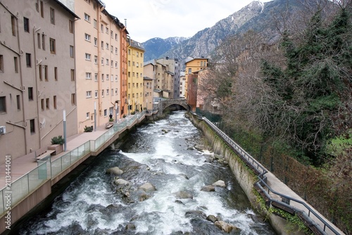 Obraz na plátně grand valira river in Andorra la Vella, Andorra