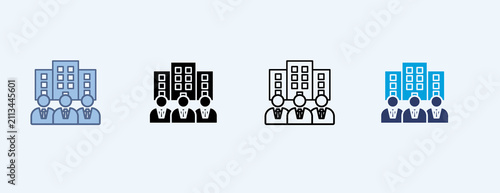 Organization Multiple Icon Illustration Vector