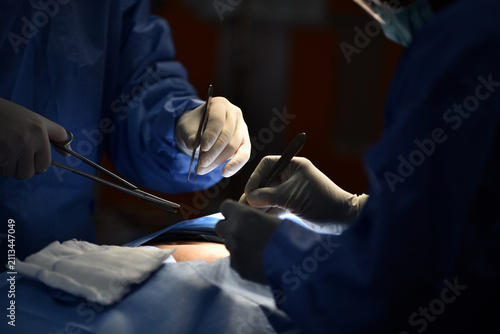 Konstfotografi Surgeons Performing Surgical Procedure in Operating Room During Operation