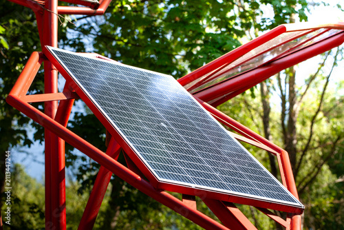 Canvastavla Solar panel converting sun energy for sustainability concept