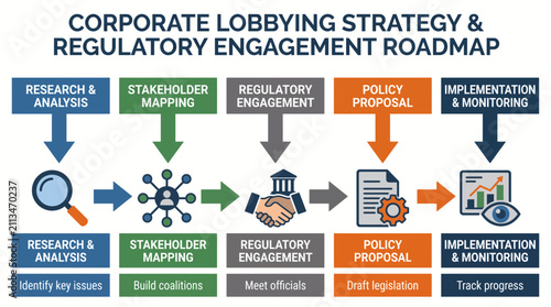 Quadro su tela Corporate Lobbying Strategy With Regulatory Engagement Roadmap