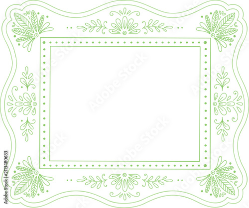 Decorative vintage frame with floral ornaments