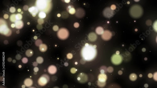 Warm Golden White Bokeh Lights Floating Loop 4K Video