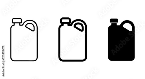 Foto Jerrycan Icons, Fuel Container Vector Graphics, Liquid Storage Can Symbols, Indu