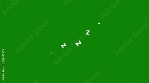 Floating ZZZ Sleep Symbol with Gentle Dream Motion on Dark Background . Relaxation Concept 4K Motion Graphic Loop