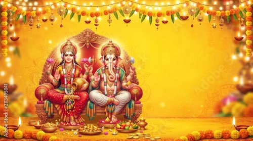 Lord Ganesha & Goddess Lakshmi