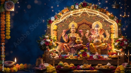 Lord Ganesha & Goddess Lakshmi