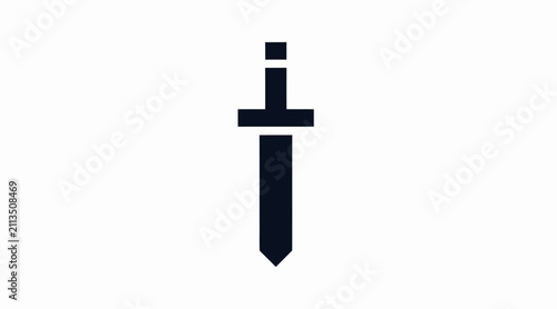 Photography Black broadsword silhouette minimalist weapon icon.