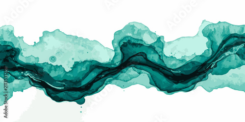 Obraz na płótnie Abstract Blue and White Water Splash Background with Flowing Liquid Waves Bubble