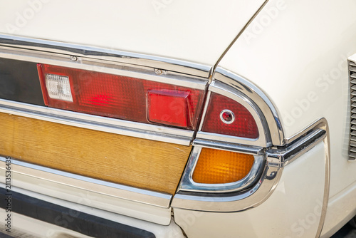 古い車のテールライト　Taillights of old cars, classic cars