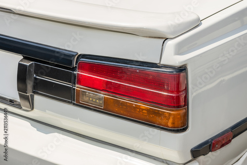 古い車のテールライト　Taillights of old cars, classic cars