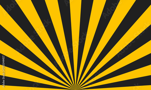 yellow black sun rays abstract geometric background