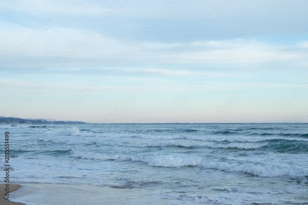 Fototapeta premium Scenic Gangneung Beach and Blue Ocean on the East Coast of South Korea