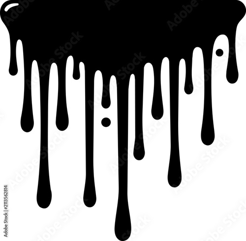 Vertical paint drip streak