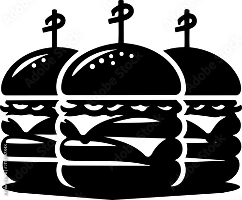 Trio of burger sliders