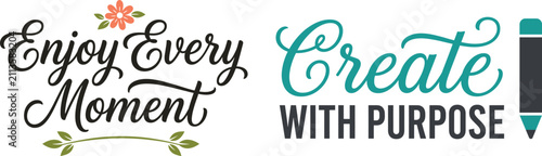 Foto Make today count and everyday inspiration calendar motivational graphic with mot