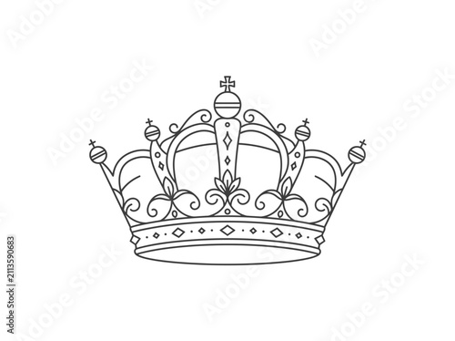 Obraz na płótnie Royal crown symbol of authority and leadership elegant design