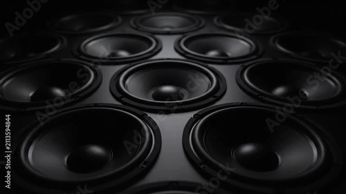Array of Subwoofers Array Sound System Bass Music Audio Equipment