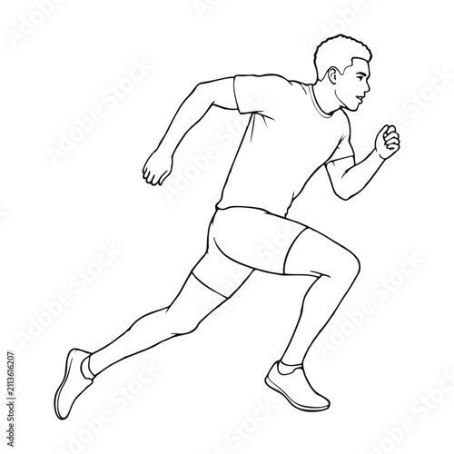 running illustration vector design