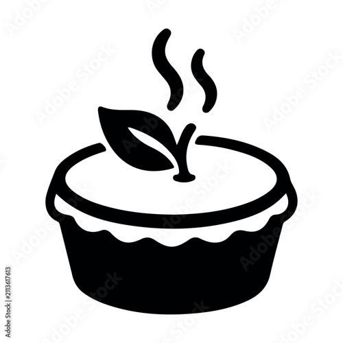 Sweet Cupcake with Cherry on Top Silhouette