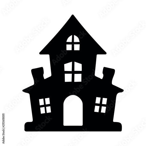 Spooky Haunted House Silhouette