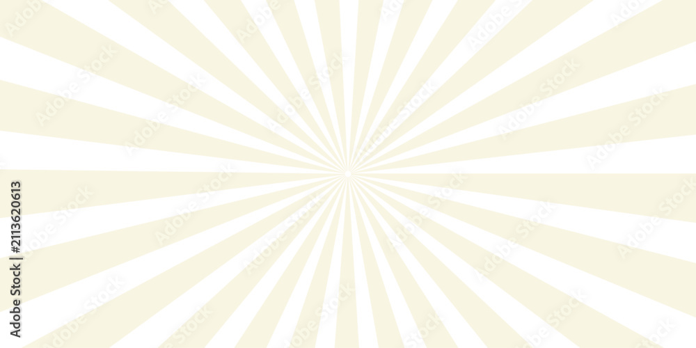 Fototapeta premium A radial burst of soft beige and white stripes emanates from a central point, creating a subtle yet impactful graphic background.