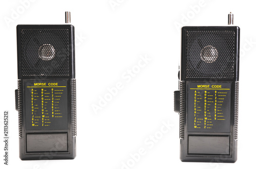 Portable Walkie Talkies Isolated on White Background