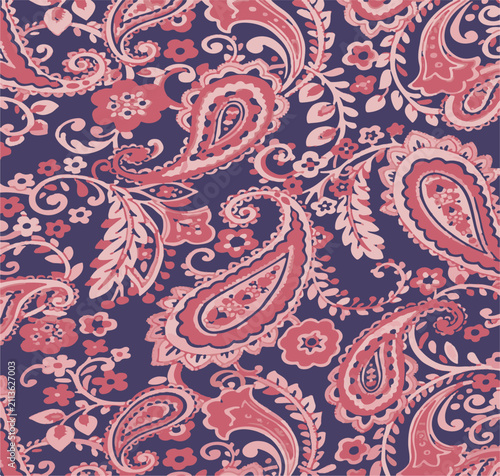 seamless Colorful paisley, background,seamless pattern