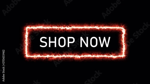 Shop Now Saber Text Animation | Glowing CTA Button | Neon Energy Title | Motion Graphics