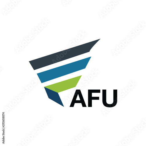 AFU letter logo design on white background. Creative  modern AFU letter logo design. Vector design.
