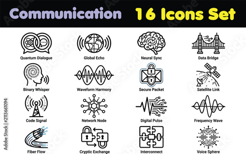 Communication and Network Technology Icons