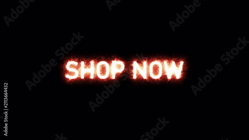 Shop Now Saber Text Animation | Glowing CTA Button | Neon Energy Title | Motion Graphics