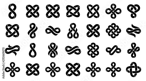 Foto Black celtic knot designs collection
