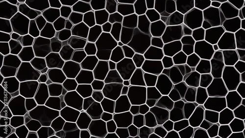 hexagonal pattern animation with black and white geometric shapes