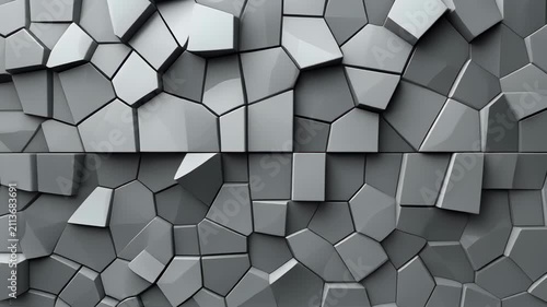 Hexagonal pattern texture transition animation loop