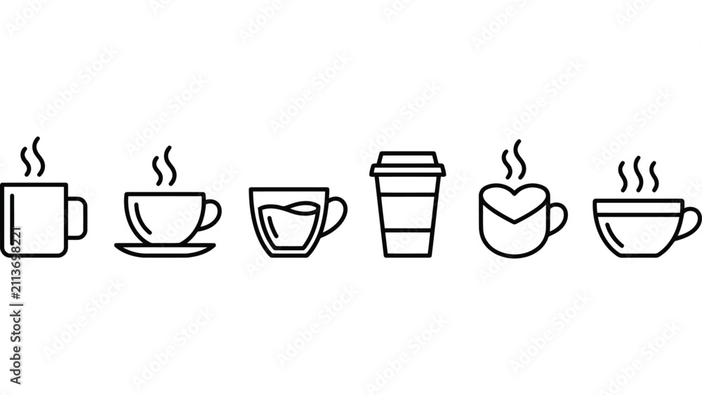 Fototapeta premium Pie and tart icons set. Bakery dessert vector collection for menu design.