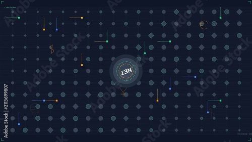 Digital Currency Flow Grid Background