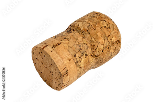 Konstfotografi Natural cylindrical cork stopper closeup with porous textured surface detail