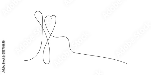 Принти на полотні Minimalist bridal gown outline for fashion design and event planning on transparent background
