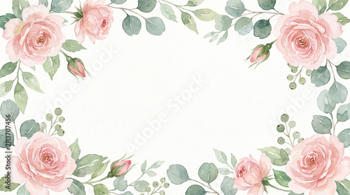 薔薇 葉の 花枠