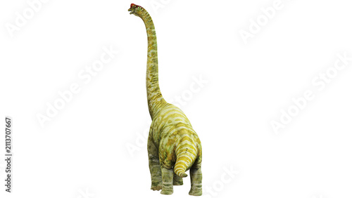 Realistic brachiosaurus dinosaur illustration