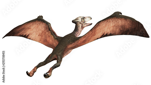 Konstfotografi Flying prehistoric pterosaur with large wingspan